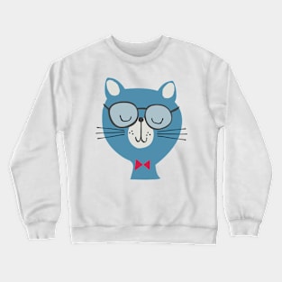 The nerdy cat Crewneck Sweatshirt